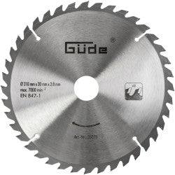 Güde HM savklinge med diameter 210 mm til geringssav, fås med 40 eller 60 tænder