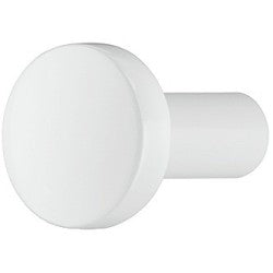 Häfele Design knopgreb H1340 med stort fladt hoved i mat hvid lakeret zinklegering