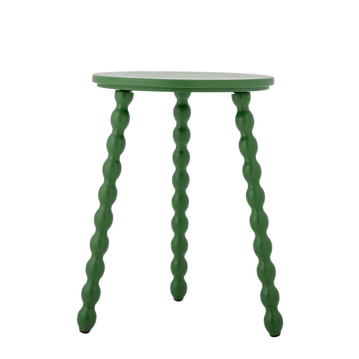 Salino sidebord fra Bloomingville i grønt træ med tre ben, Ø41 × H53 cm
