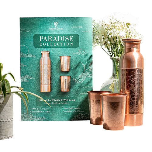 Se Kobber drikkeflaske og krus gavesæt Paradise (1x900ml+2x300ml) ✔ Kæmpe udvalg i Bolig Magasin - Køb online på udsalg og tilbud lige nu ✔ Billig fragt • Hurtig levering - Varenummer: Helsegrossisten-55115 og 4260563290348 på lager - Udsalg på Hus & Fritid > > Op til 57% rabat - Over 1.329 mærker på online udsalg