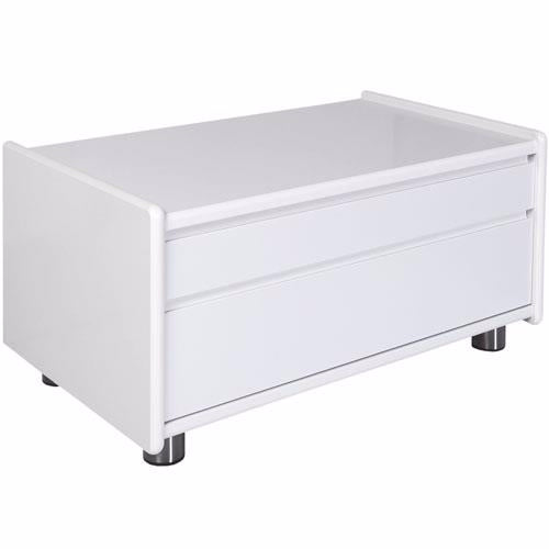 Kaagaard kommode i hvid med metalben, 80 x 34 x 47 cm