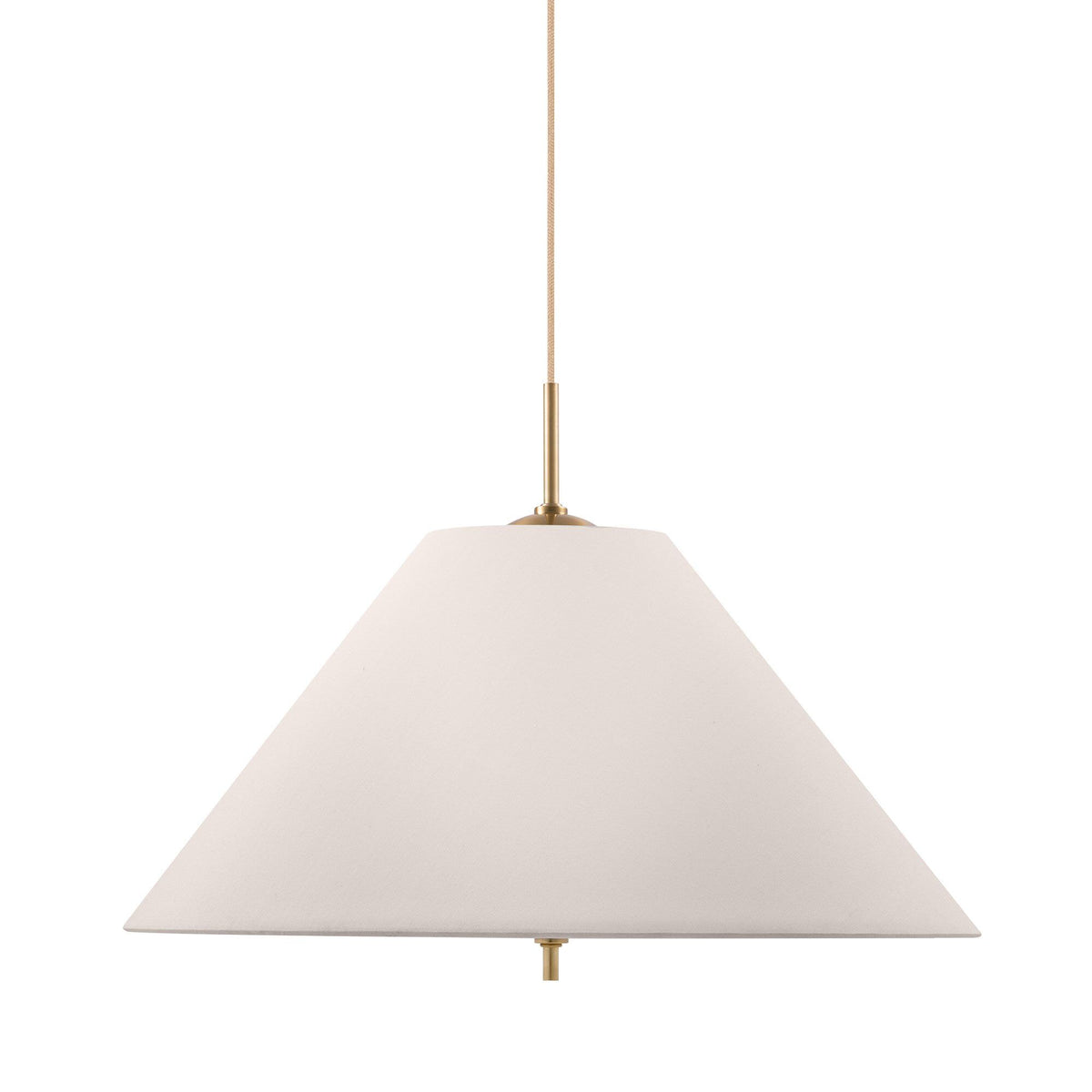 Globen Lighting Iris pendel i creme med tekstilskærm, 50 cm