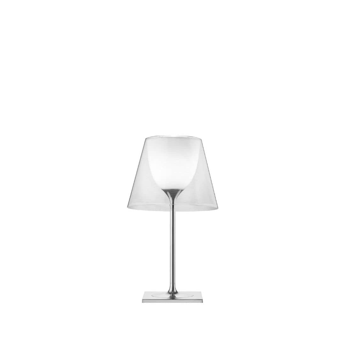 Transparent KTribe T2 bordlampe med dæmper designet af Philippe Starck for Flos