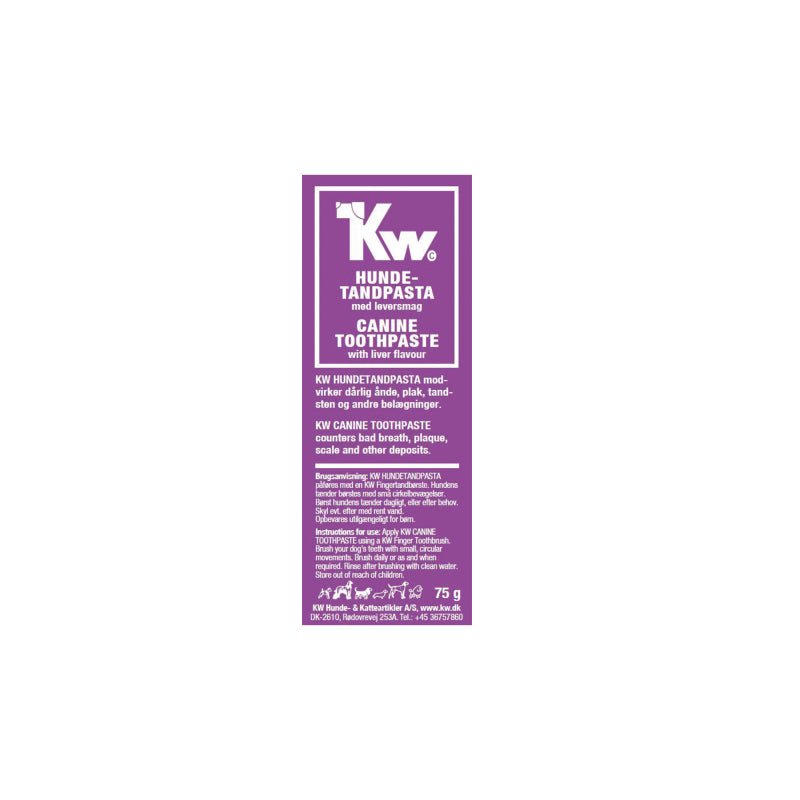 Tube med KW hundetandpasta, 75 gram, til hunde