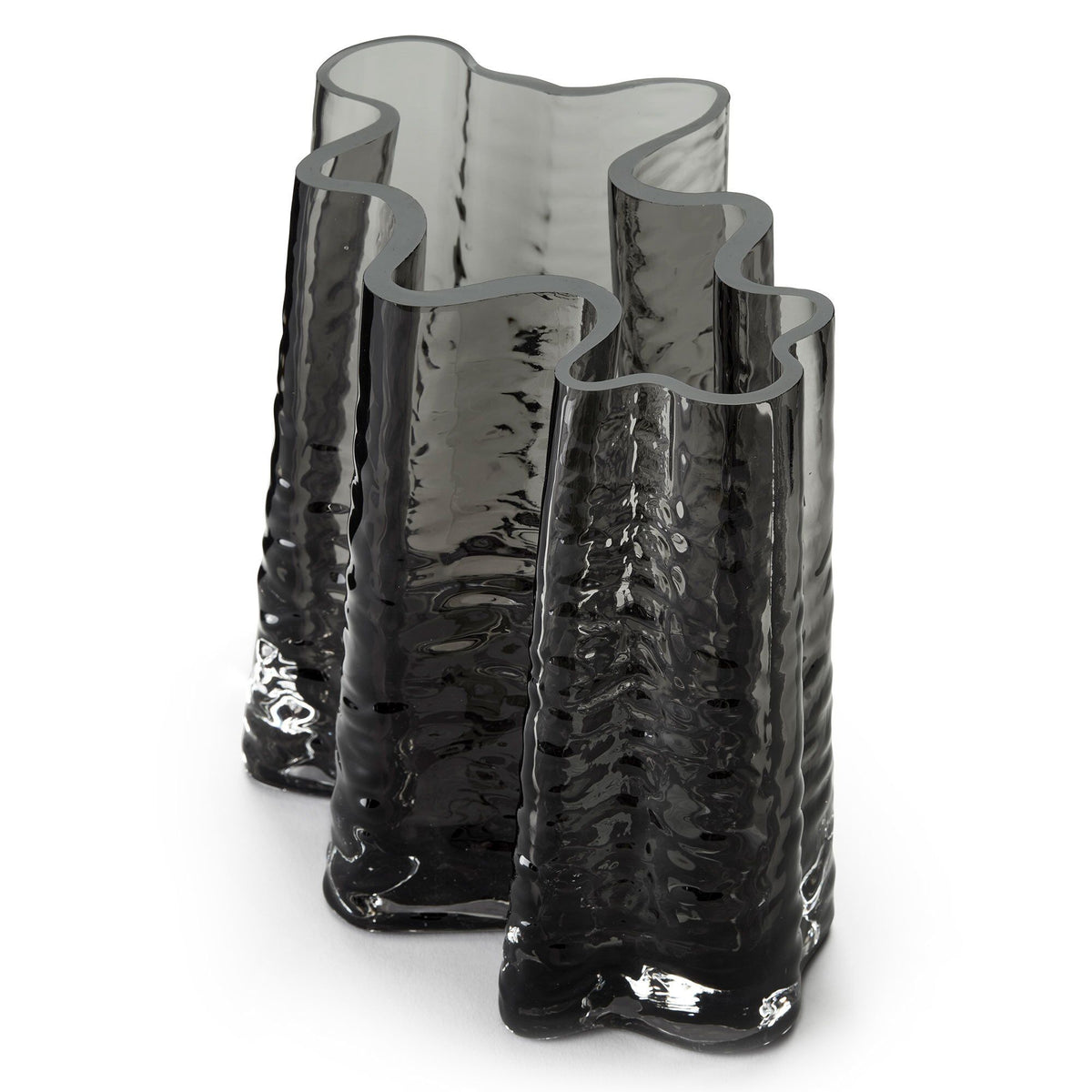Cooee Design Gry Wide vase i mundblæst glas i farven smoke, 19 cm