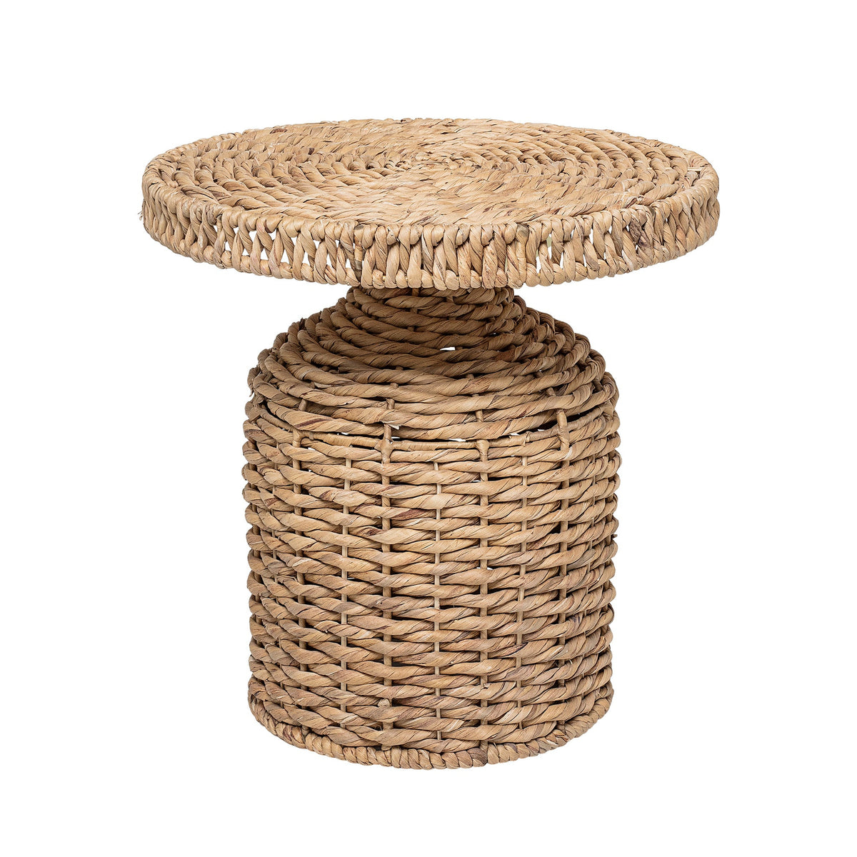 Bloomingville Camo sidebord i natur, vandhyacint, Ø46 cm