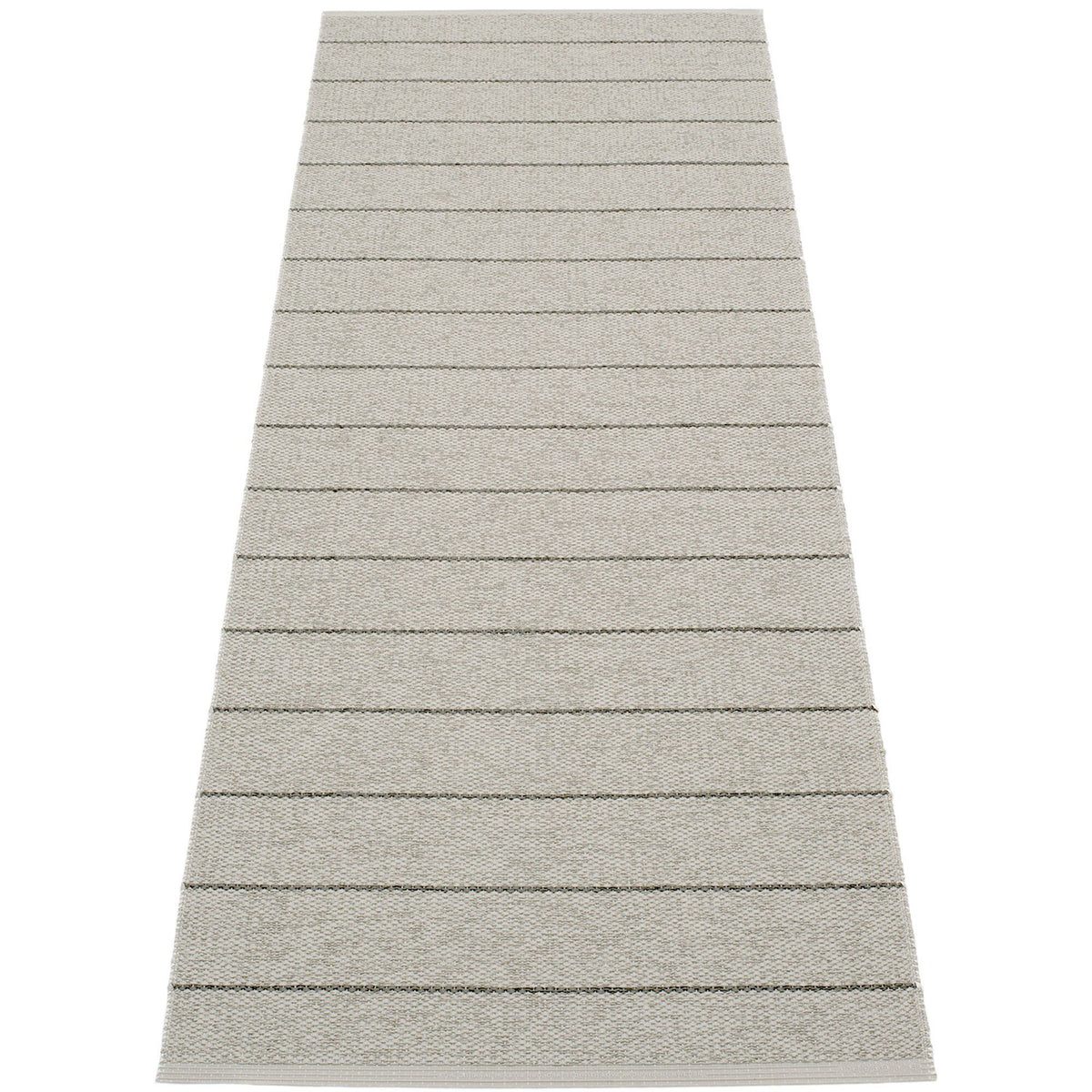 Pappelina Carl gulvtæppe i warm grey og fossil grey, 70 x 180 cm