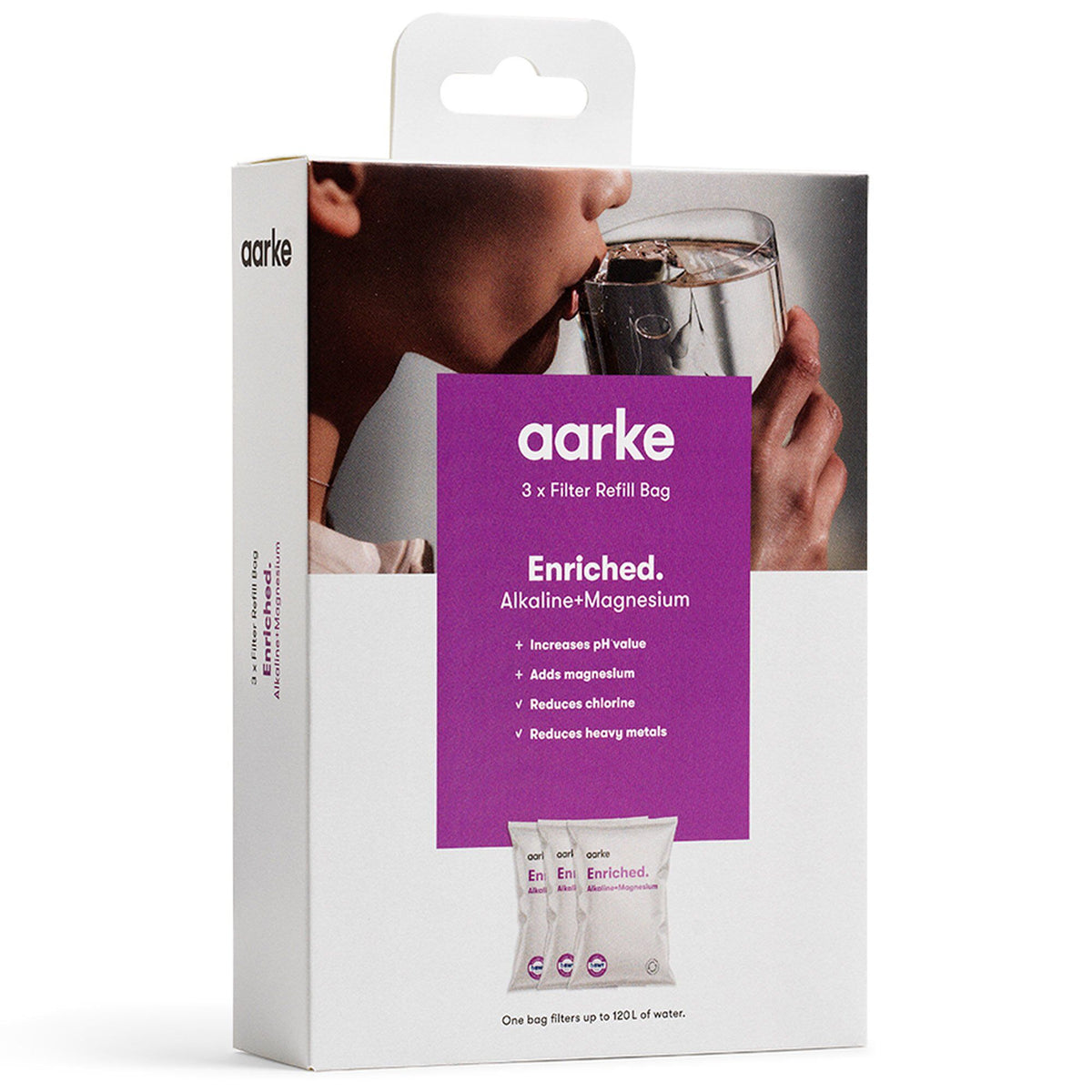 Aarke Enriched filter refill i 3-pack til Aarke Purifier vandfilterkande