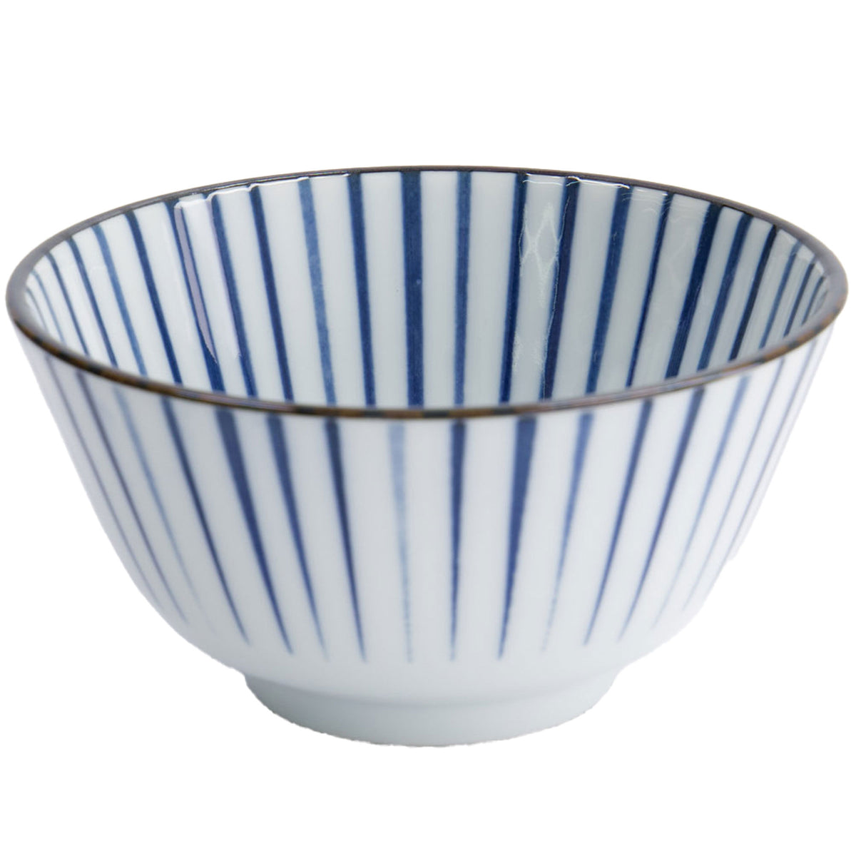 Tokyo Design Studio Natsu Tokusa risskål 350 ml med blåt og hvidt mønster