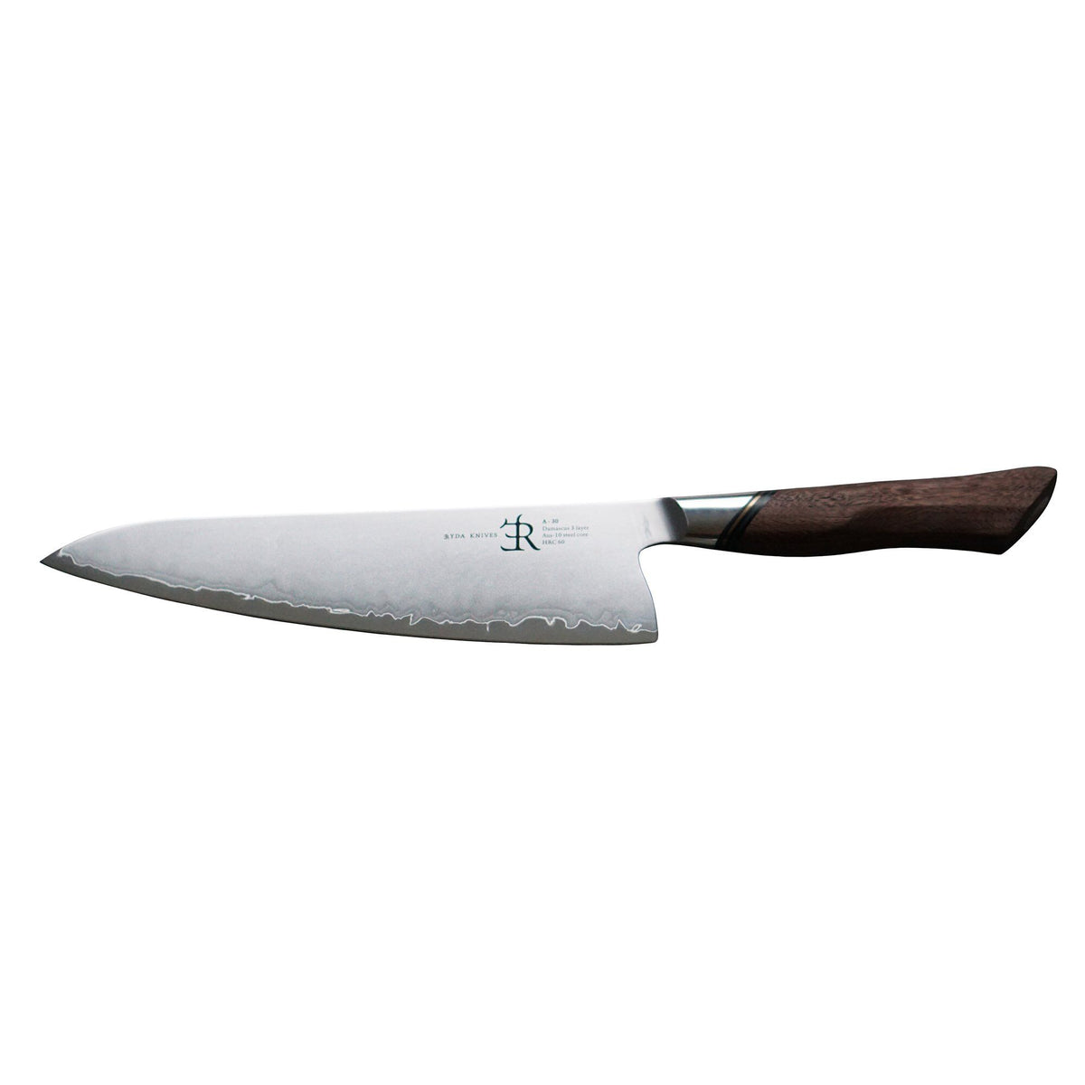Ryda Knives A-30 kokkekniv med klinge i damaskusstål
