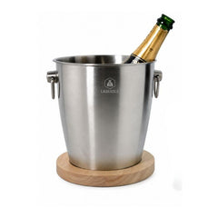Laguiole vinkøler med træunderlag til vin og champagne