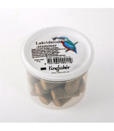 Se Kingfischer Lakridsrodsstammer 70 gr ✔ Kæmpe udvalg i Kingfischer - Køb online på udsalg og tilbud lige nu ✔ Hurtig levering til lave fragtpriser - Varenummer: Helsegrossisten-21446 og 5707360090119 på lager - Udsalg på Mad & drikke > Bolcher > Spar helt op til 57% - Stort udsalg på over 739 mærker