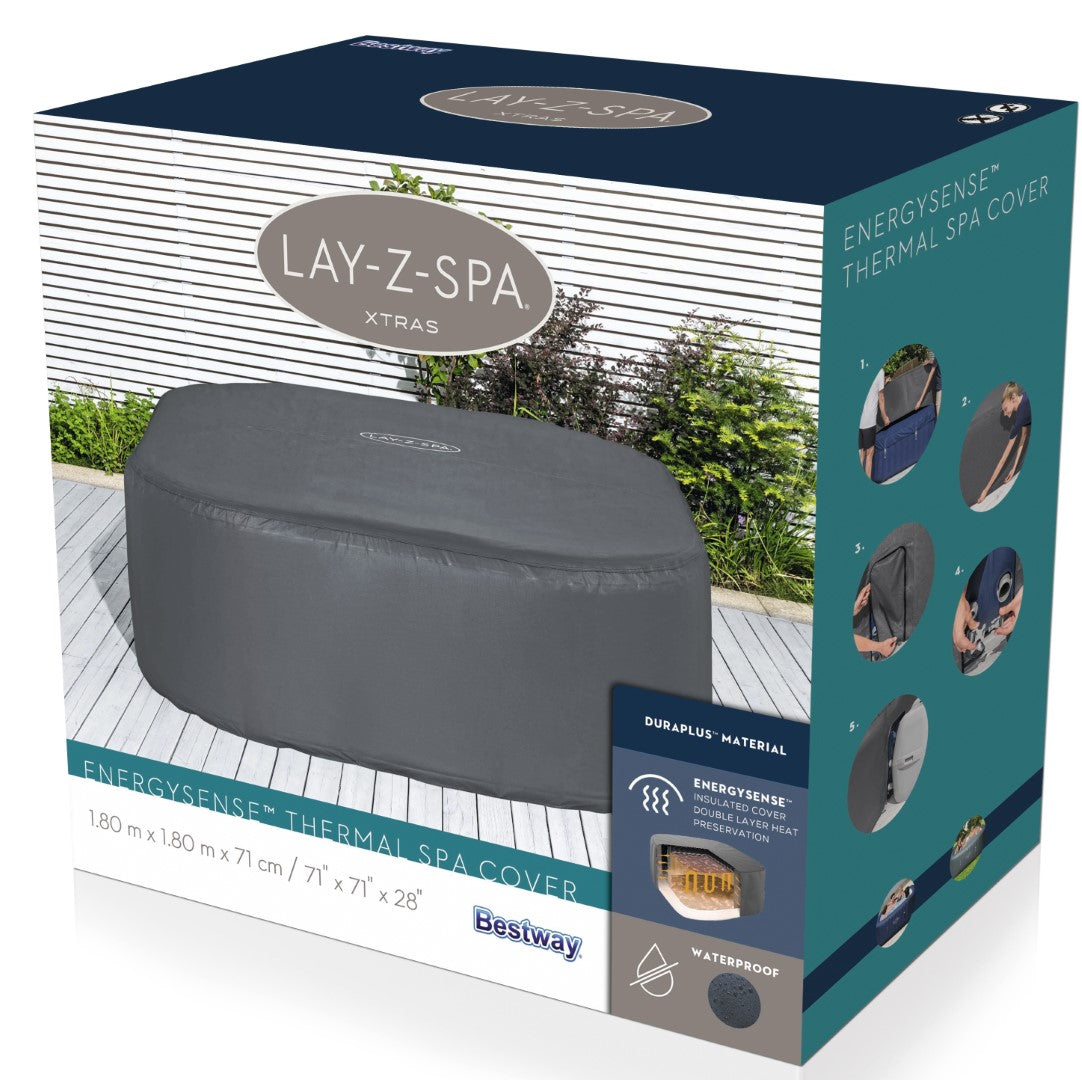 Se LAY-Z-Spa Energysense Termisk Cover 180 x 180 x 71 cm ✔ Kæmpe udvalg i Bestway - Køb online på udsalg og tilbud lige nu ✔ Billig fragt og hurtig levering - Varenummer: MMAction-17860319 og 6941607321287 på lager - Udsalg på Lay-Z Spabade Store besparelser – op til 67% - Shop over 2.281 kendte mærker på udsalg