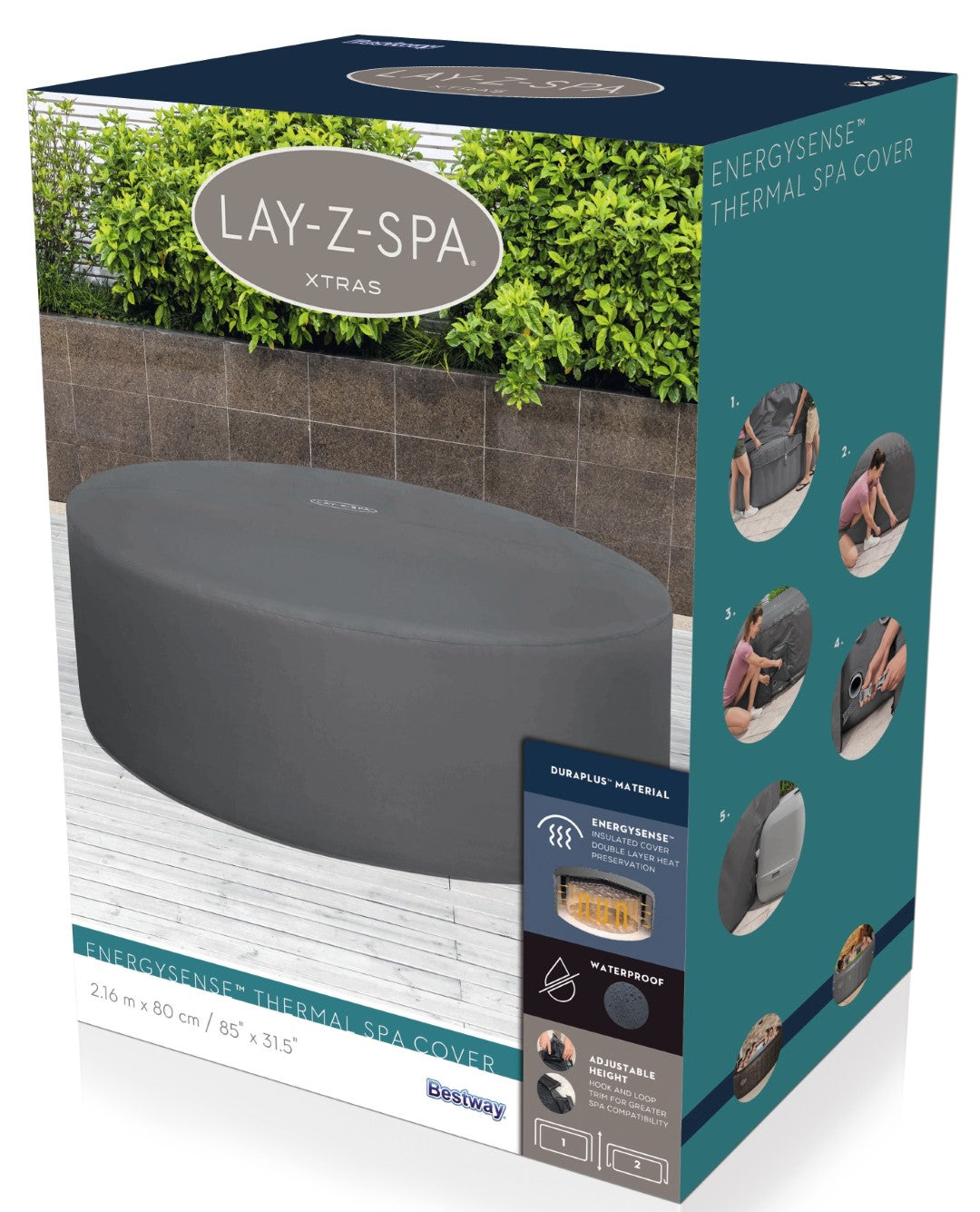 Se LAY-Z-Spa Energysense Termisk Cover 216 x 80 cm ✔ Kæmpe udvalg i Bestway - Køb online på udsalg og tilbud lige nu ✔ Meget billig fragt og hurtig levering - Varenummer: MMAction-17860326 og 6941607338230 på lager - Udsalg på Lay-Z Spabade Få op til 63% i rabat - Over 1.798 mærker samlet på udsalg