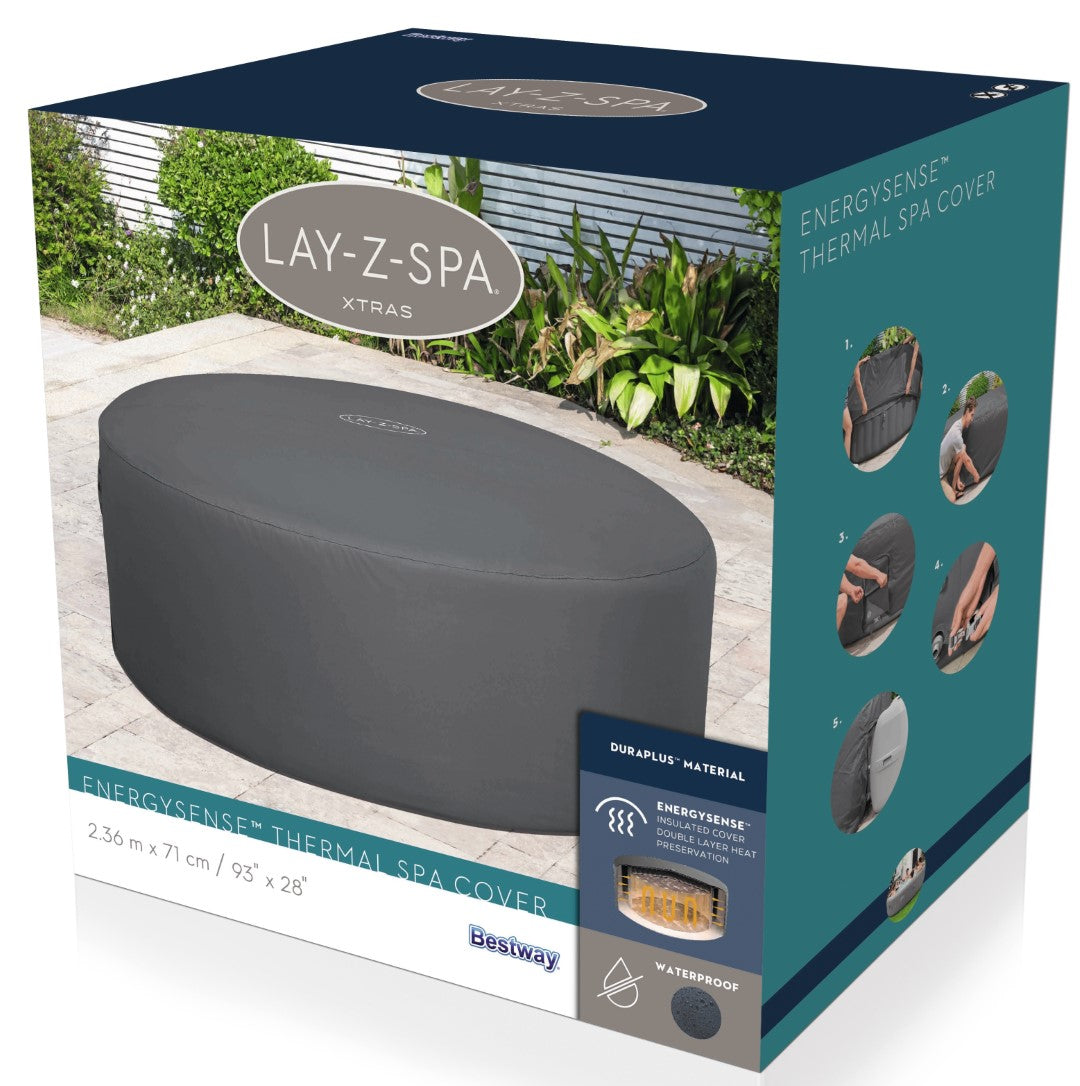 Se LAY-Z-Spa Energysense Termisk Cover 236 x 71 cm ✔ Kæmpe udvalg i Bestway - Køb online på udsalg og tilbud lige nu ✔ Super billig fragt og lynhurtig levering - Varenummer: MMAction-17860331 og 6941607350867 på lager - Udsalg på Lay-Z Spabade Få op til 67% i rabat - Find over 1.798 mærker på udsalg