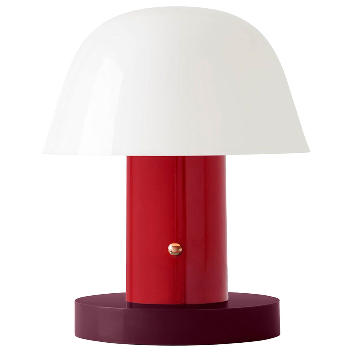 Bærbar &Tradition Setago JH27 lampe i maroon, designet af Jaime Hayon