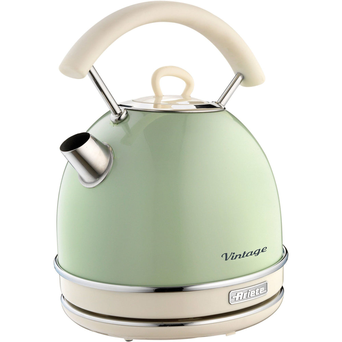 Lysegrøn Ariete elkedel i vintage-design, 1,7 liter