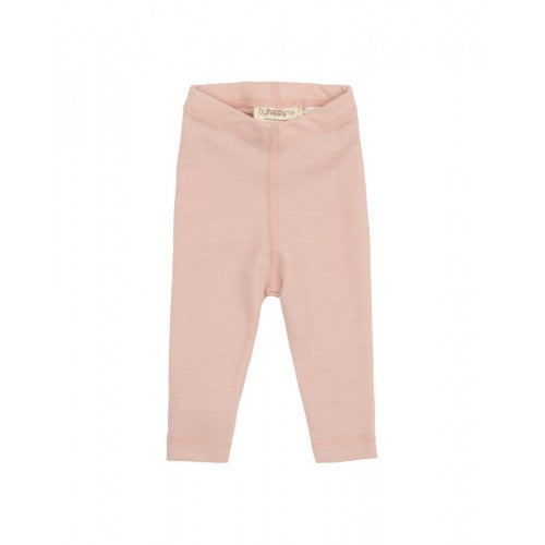 Byhappyme leggings i 100% merinould i Rose Melange, størrelse 56
