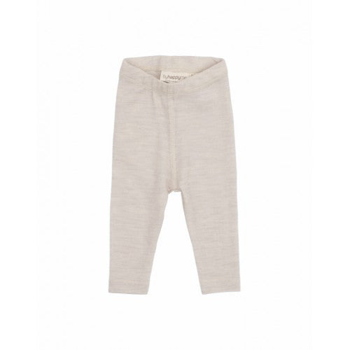 Byhappyme merino leggings i Nature Melange, størrelse 62