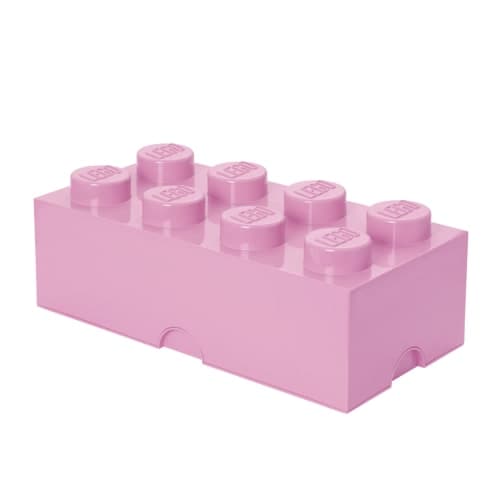 LEGO opbevaringskasse med 8 knopper - Lyserød