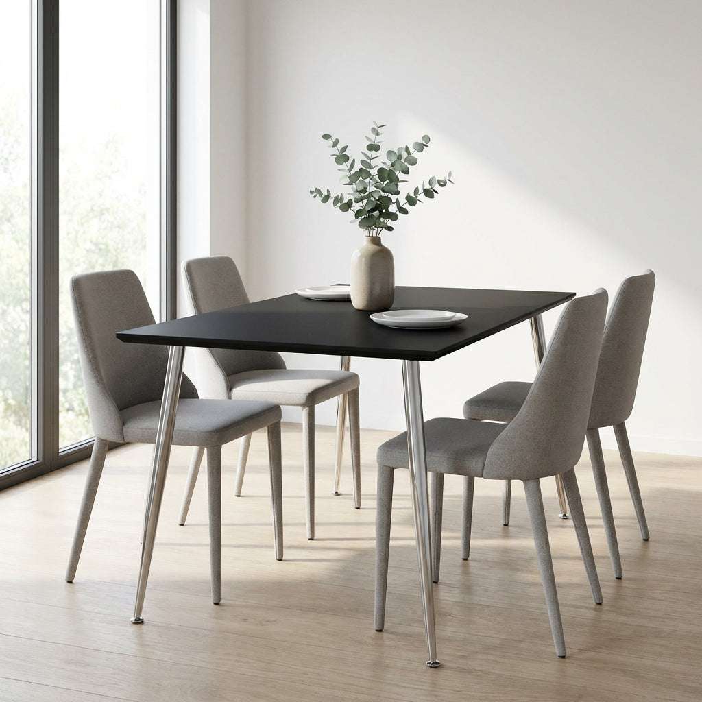 Se Scott - Spisebord i sort laminat med metalben ❤ Kæmpe udvalg i 3-nordic - Køb online på udsalg og tilbud lige nu ❤ Billig fragt og hurtig levering - Varenummer: 3-nordic-2886 og barcode / Ean: på lager - Udsalg på Spisestue - Spiseborde - Nordiske designs - enkelt, tidløst og elegant Op til 61% rabat - Kendte mærker på udsalg – over 1.329 brands