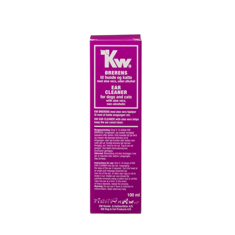 Flaske med KW ørerens med aloe vera og klorhexidin, 100 ml