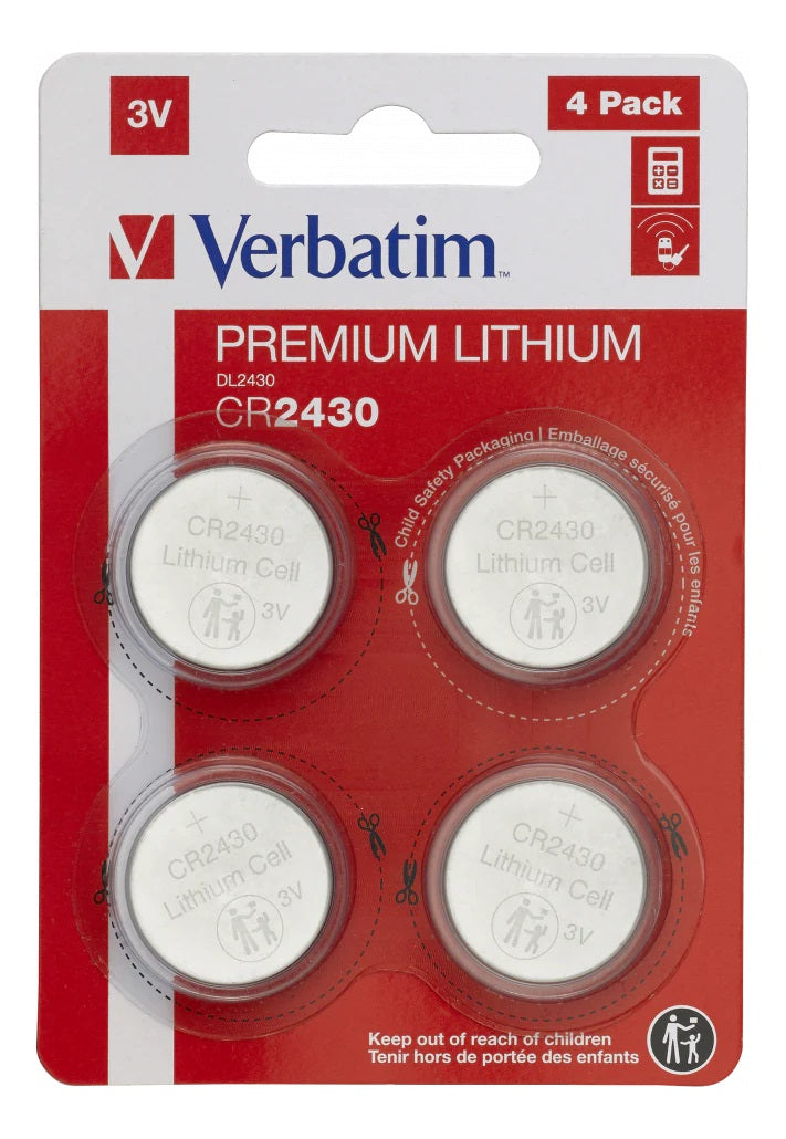 Se Lithium batteri CR2430 3V 4 pack ✔ Kæmpe udvalg i Verbatim - Køb online på udsalg og tilbud lige nu ✔ Hurtig levering til lave fragtpriser - Varenummer: MMAction-22103 og 23942495345 på lager - Udsalg på Batterier Spar stort – op til 53% - Over 2.739 mærker med kæmpe udsalg