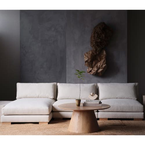 Living & more 3 pers. modulsofa med chaiselong - Storm - Sand