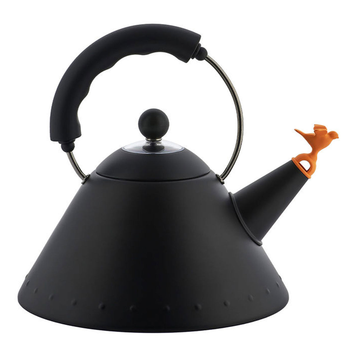 Alessi pipkedel i sort, 2 liter, designet af Michael Graves