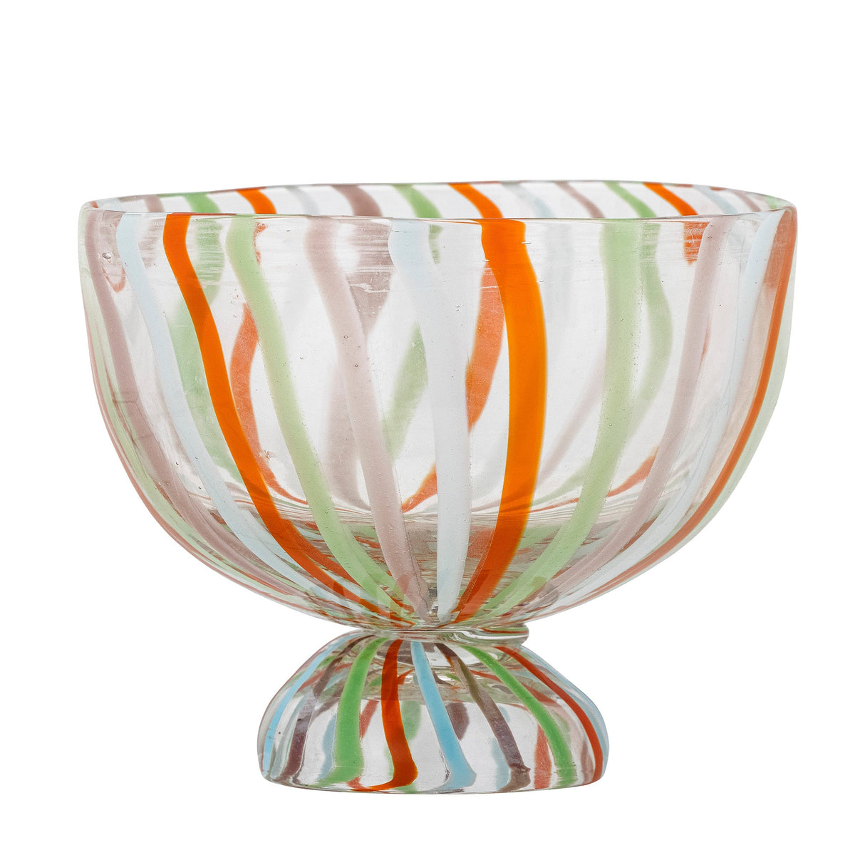 Savya skål i multifarvet glas fra Bloomingville, 17 cm i diameter