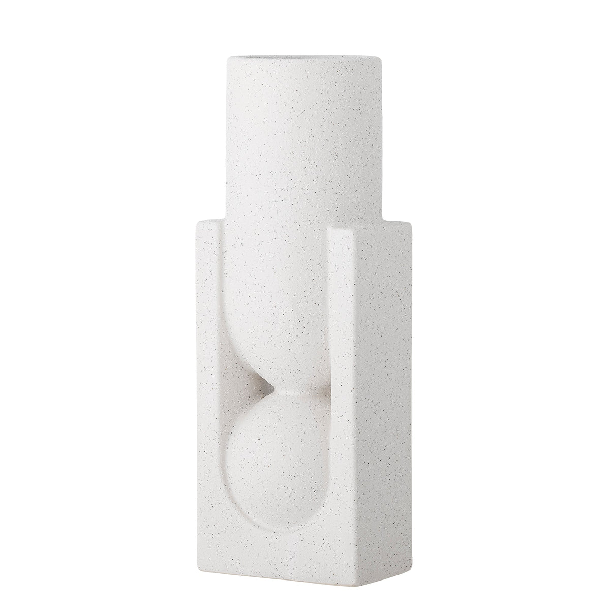 Hvid Salome vase i stentøj med glasur fra Bloomingville