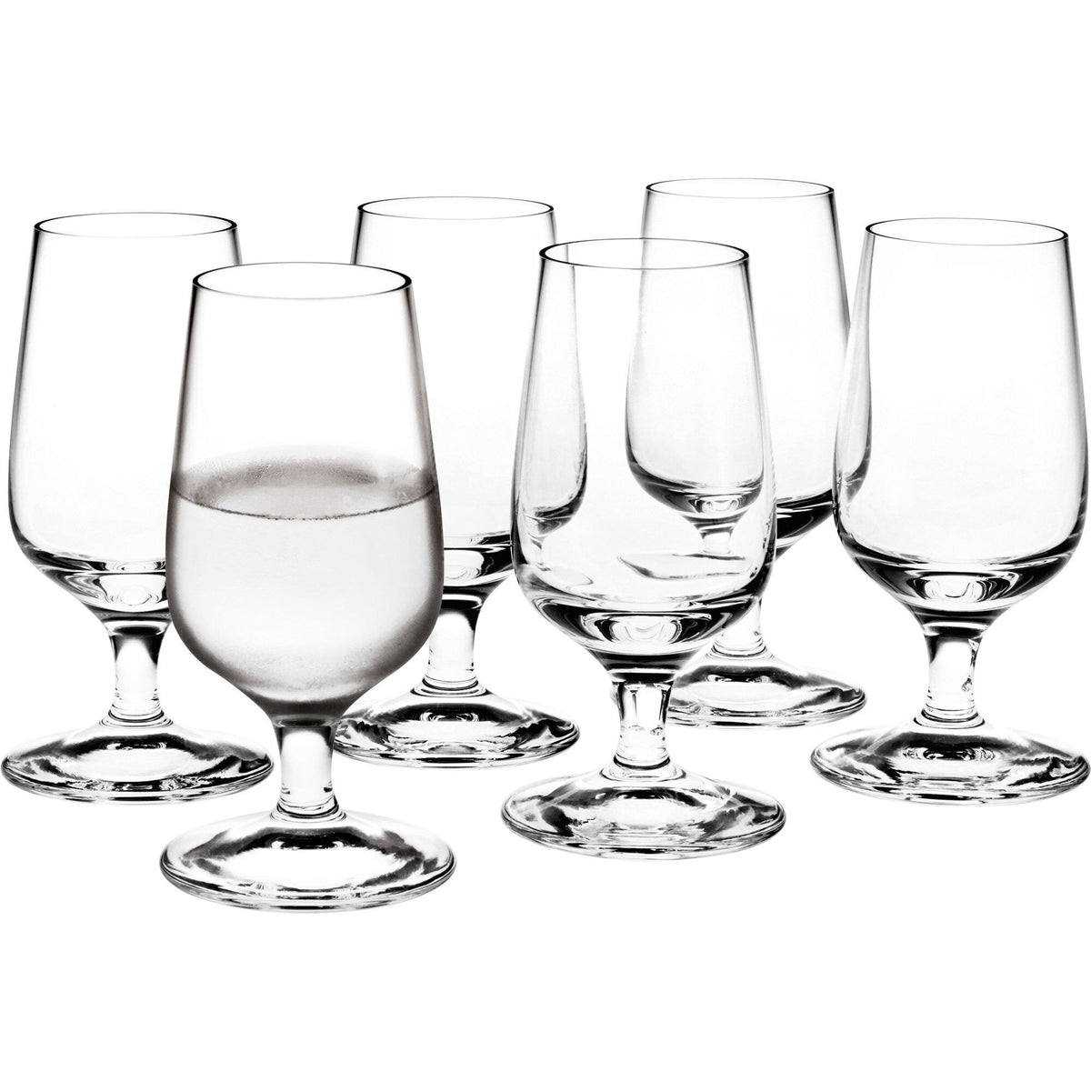 Seks Holmegaard Bouquet snapseglas på 7 cl