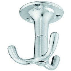 Drejelig garderobekrog og loftkrog med tre knager i aluminium fra Haefele