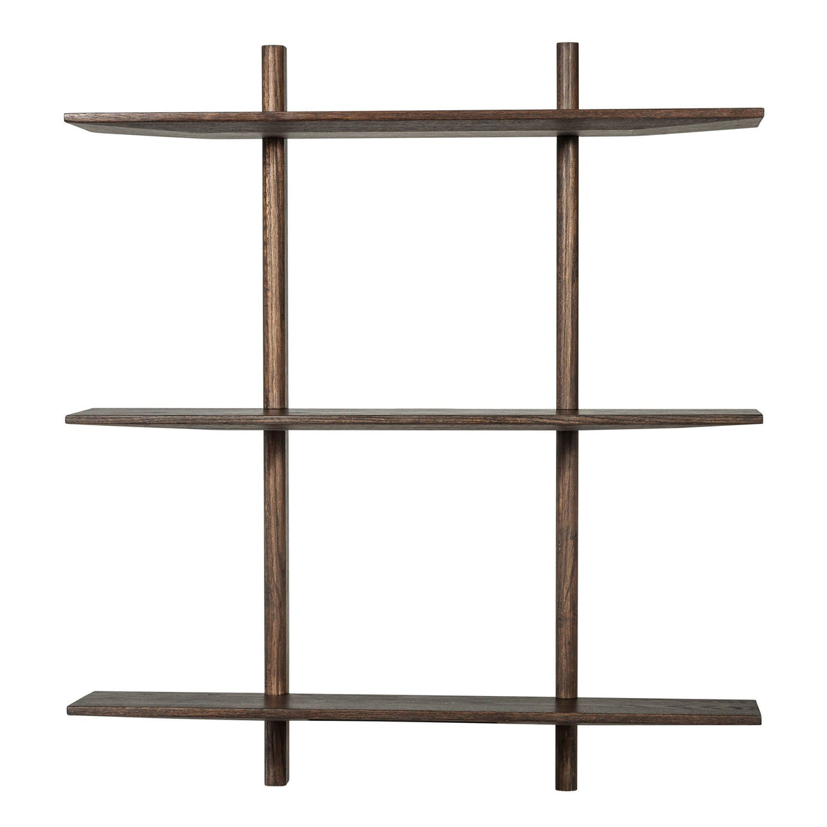 Muubs Noir hylde i bejdset eg med tre hylder, dark oil