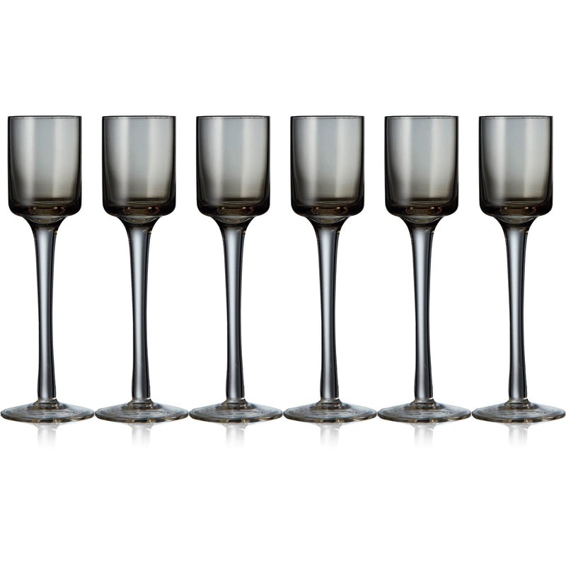 Se Lyngby Glas Snapseglas, 6 stk., grå ✔ Kæmpe udvalg i Lyngby Glas ✔ Meget billig fragt og hurtig levering: 1 - 2 hverdage - Varenummer: KTO-12406 og barcode / Ean: &