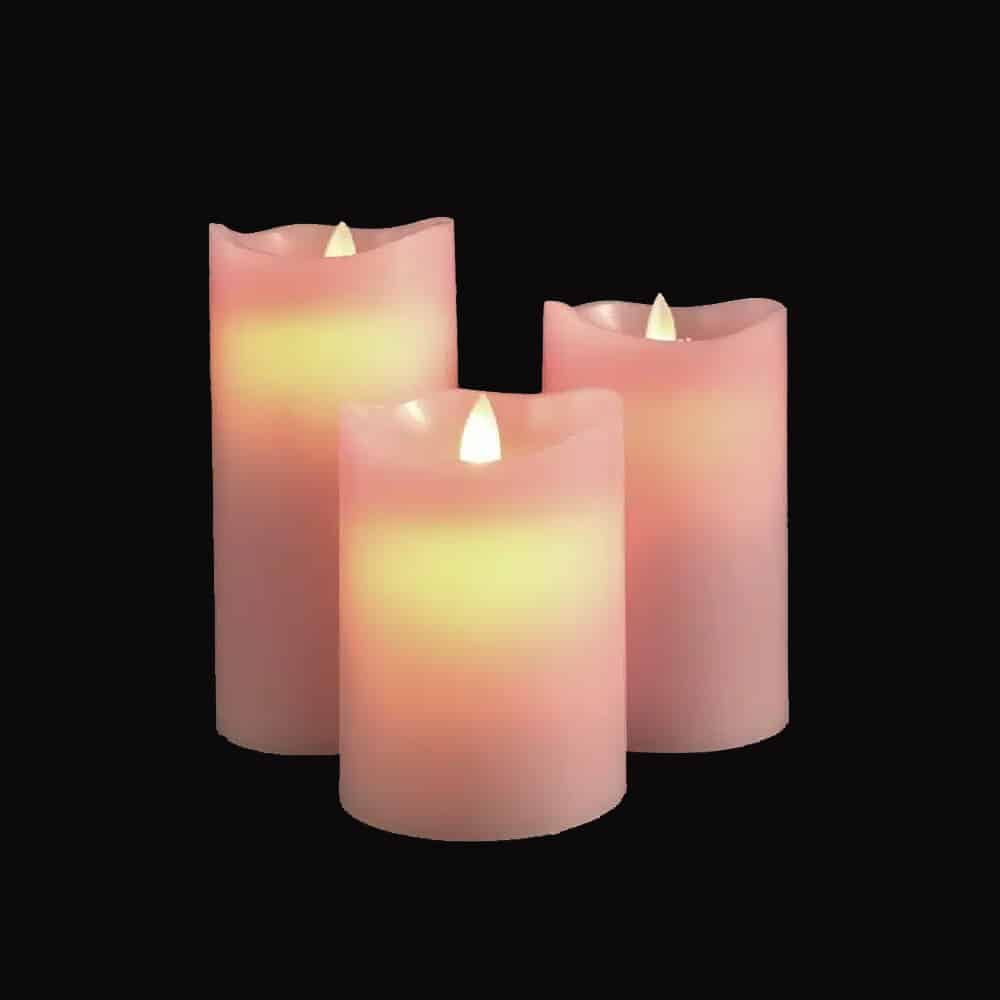 Se LED blok stearinlys - 3 stk. - 12/15/17 cm - m/3D flamme - (Flere farver) - Lyserød ✔ Kæmpe udvalg i Satana - Køb online på udsalg og tilbud lige nu ✔ Billig fragt og hurtig levering - Varenummer: Satana-1161322 på lager - Udsalg på Sundhed > Pharmaforce > Mælkesyrebakterier Op til 57% rabat - Over 1.329 brands på online udsalg