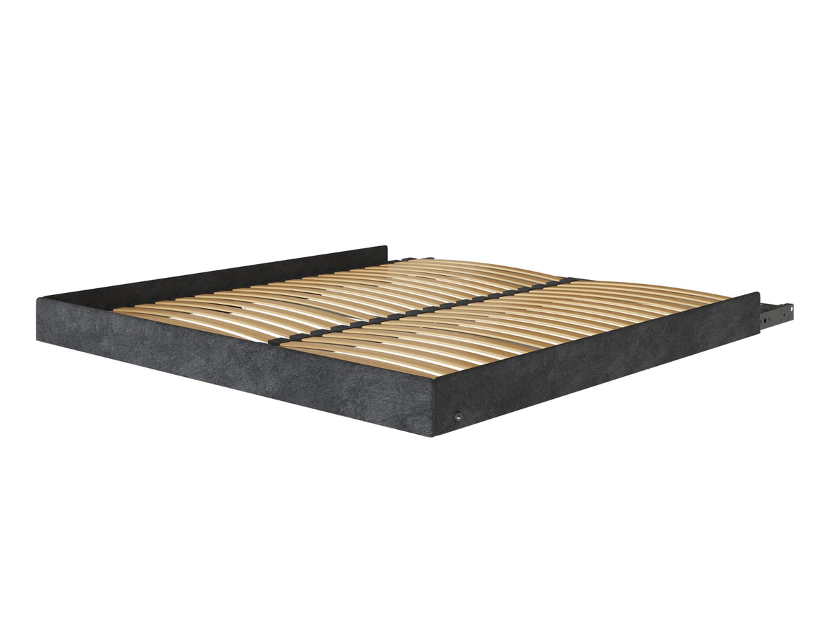 Hvid M3 skabsseng i høj model, 140x200 cm, med hvidt skab og hvid front