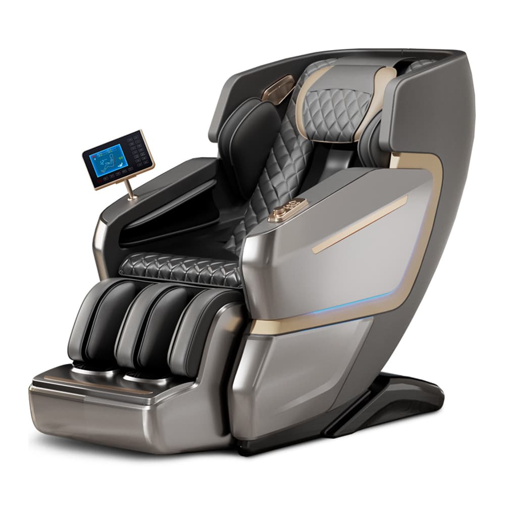 Se Massagestol 4D Luksus Pro+ med SL-teknologi Varmeterapi Stemme Kontrol & Touchskærm - Model M5 grå ✔ Kæmpe udvalg i Satana - Køb online på udsalg og tilbud lige nu ✔ Billig fragt • Hurtig levering - Varenummer: Satana-1380596 på lager - Udsalg på Kosttilskud > Få op til 69% i rabat - Over 2.739 brands på stort udsalg