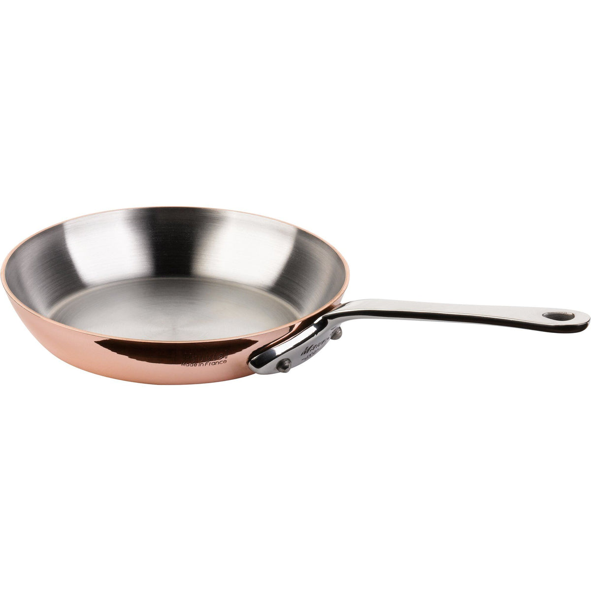 Mauviel M’150s minipande 12 cm i kobber og rustfrit stål