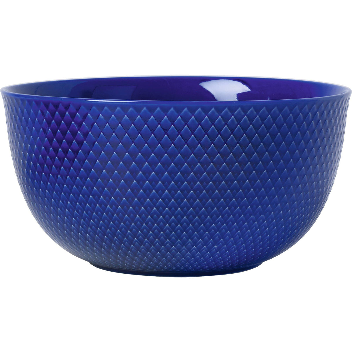 Mørkeblå serveringsskål i porcelæn fra Lyngby Porcelæn Rhombe Color