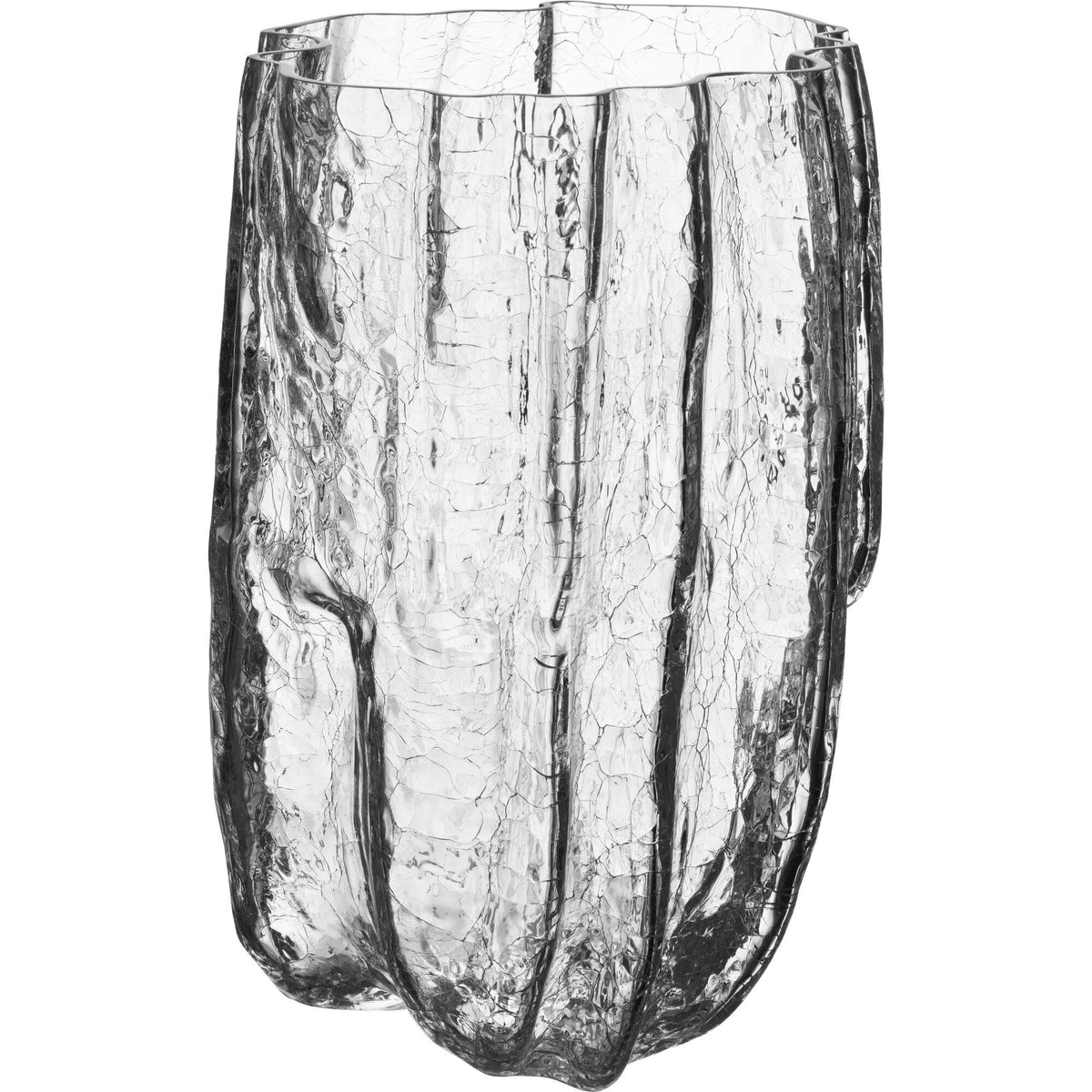 Kosta Boda Crackle vase på 28 cm i glas