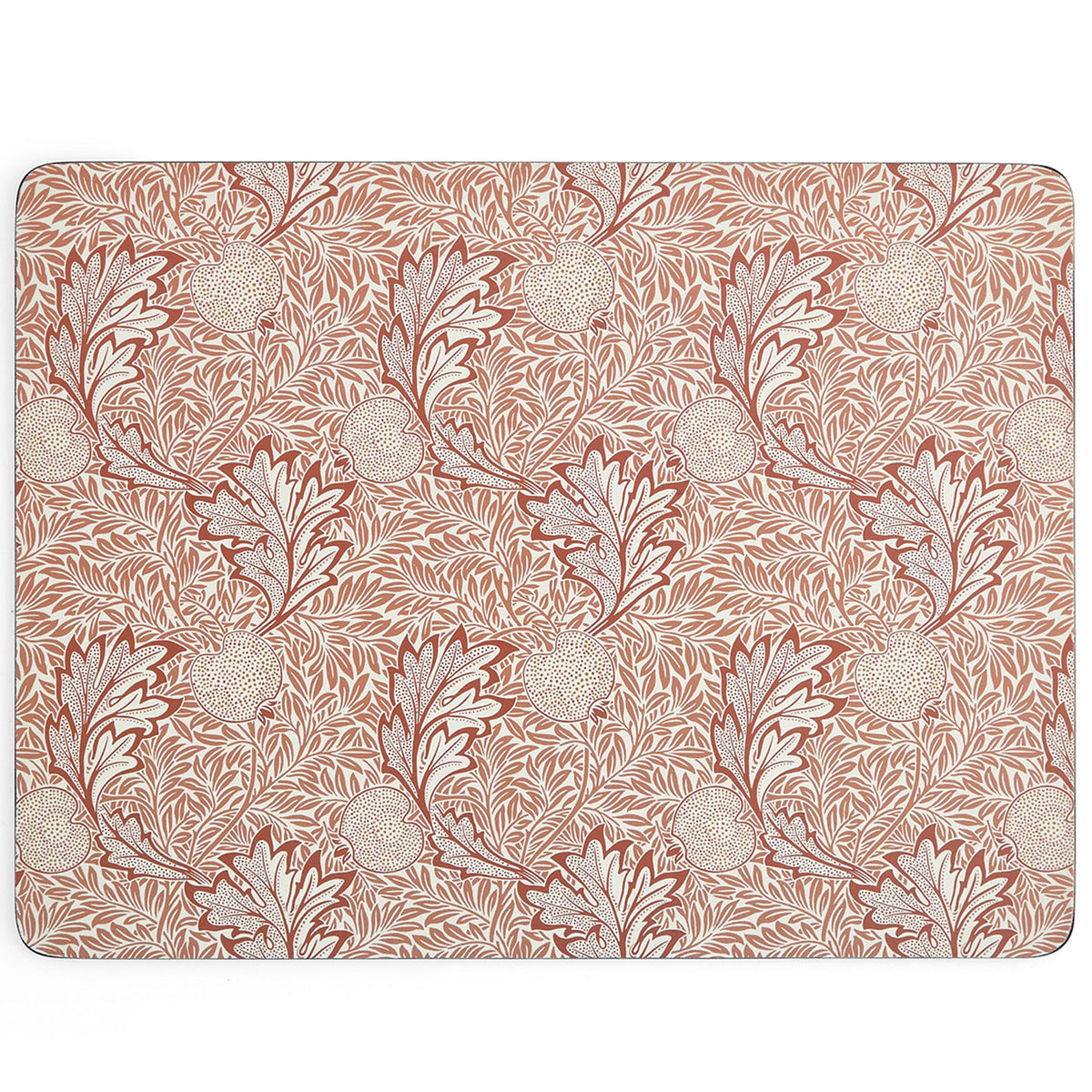Rød Spode Morris & Co dækkeserviet i mønsteret Apple, 40 x 30 cm, 4-pak