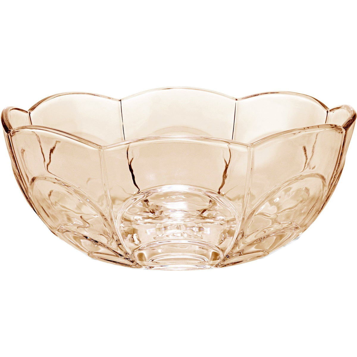 Holmegaard Lily serveringsskål i toffee rose, 23 cm i diameter
