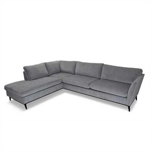 Mørkegrå Jakob open end sofa, venstrevendt