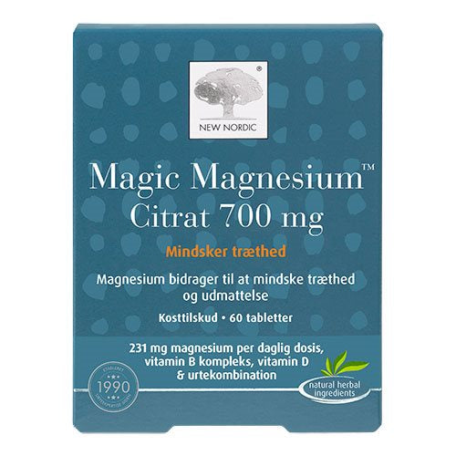 Se New Nordic Magic Magnesium Citrat 60 tabl. ✔ Kæmpe udvalg i New Nordic - Køb online på udsalg og tilbud lige nu ✔ Meget billig fragt og hurtig levering - Varenummer: Helsegrossisten-45147 og 5021807008100 på lager - Udsalg på Mineraler > Magnesium > Store besparelser – op til 77% - Shop over 2.281 kendte mærker på udsalg