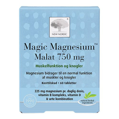 Se New Nordic Magic Magnesium Malat 60 tabl. ✔ Kæmpe udvalg i New Nordic - Køb online på udsalg og tilbud lige nu ✔ Billig fragt og hurtig levering - Varenummer: Helsegrossisten-45144 og 5021807008162 på lager - Udsalg på Mineraler > Magnesium > Eksamensangst Spar stort – op til 53% - Over 2.739 mærker med kæmpe udsalg