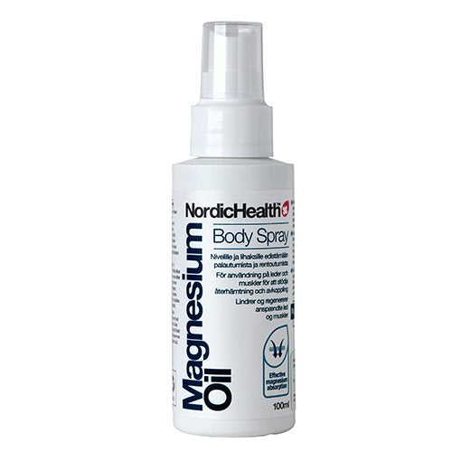 Se Nordic Health Magnesium Oil Body spray 100 ml ✔ Kæmpe udvalg i Medic Wiotech A/S - Køb online på udsalg og tilbud lige nu ✔ Meget billig fragt og hurtig levering - Varenummer: Helsegrossisten-50433 og 5060148520100 på lager - Udsalg på Personlig pleje > > Op til 61% rabat - Mere end 1.329 populære mærker på udsalg