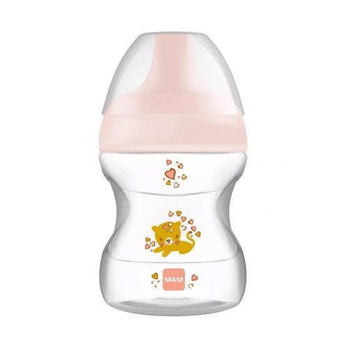 MAM Learn To Drink kop på 190 ml i pink med tryk
