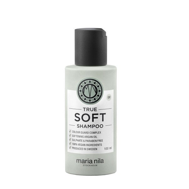 Maria Nila True Soft shampoo i flaske på 100 ml