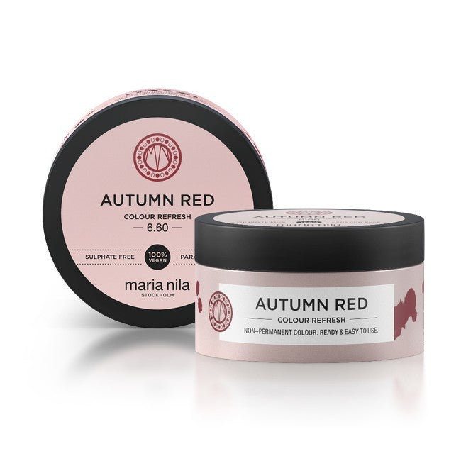 Maria Nila Colour Refresh hårkur i nuancen 6.60 Autumn Red, 100 ml